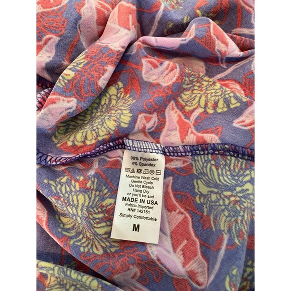 LuLaRoe Maxi Long Skirt Purple Floral Full Length Medium - Picture 6 of 7